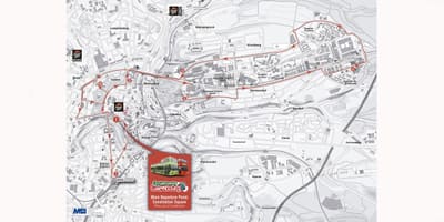 Mapa hop on hop off Luxembursko