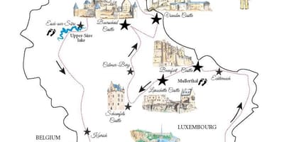 Mapa Luxembursko hrady