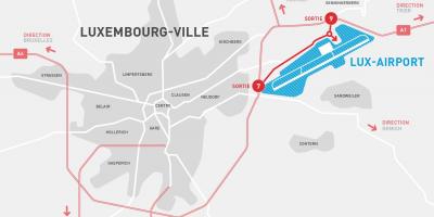 Mapa Luxembursko letiska