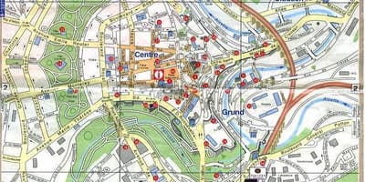Mapa Luxemburský staré mesto