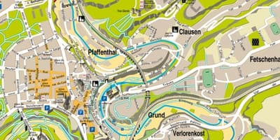 Mapa Luxembursko ulici